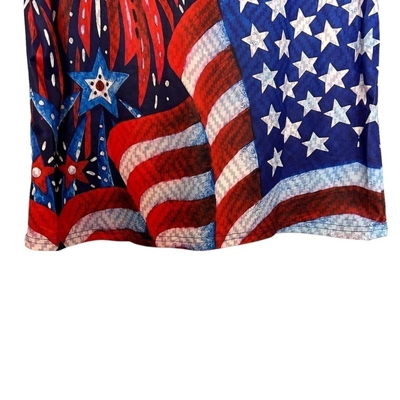 4th of July Patriotic Fireworks Red White & Blue Two Piece Unisex Short Set - Picture 12 of 14